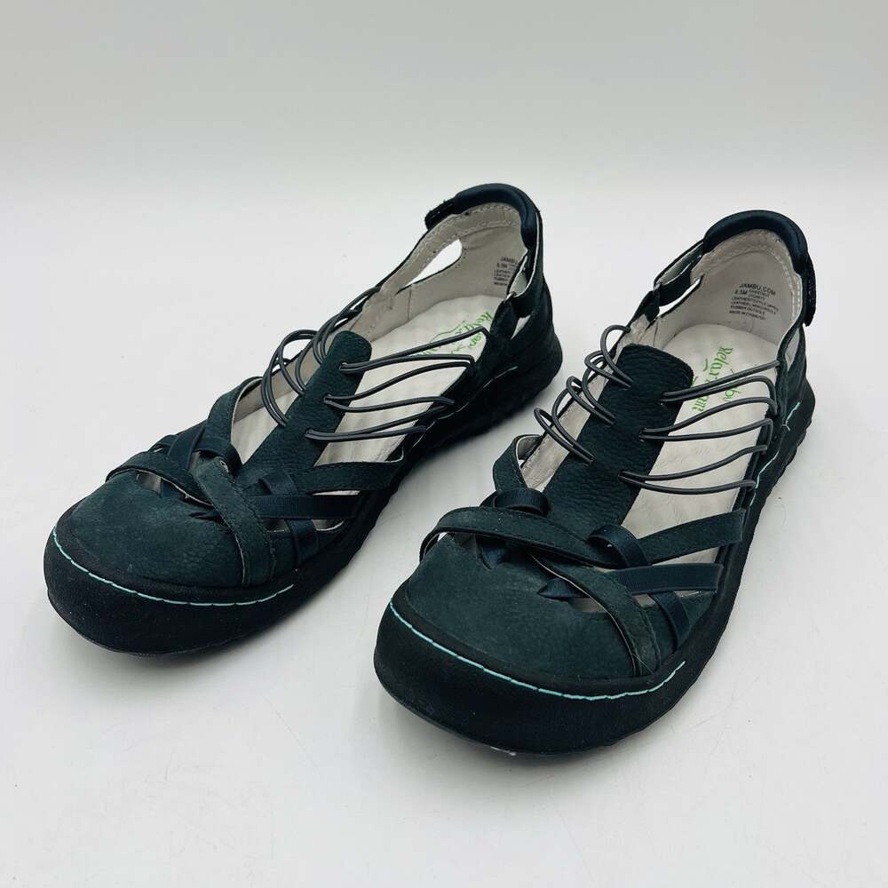 JBU by Jambu Womens Chestnut Closed Toe Leather Sandals Shoes Navy 8.5M NEW